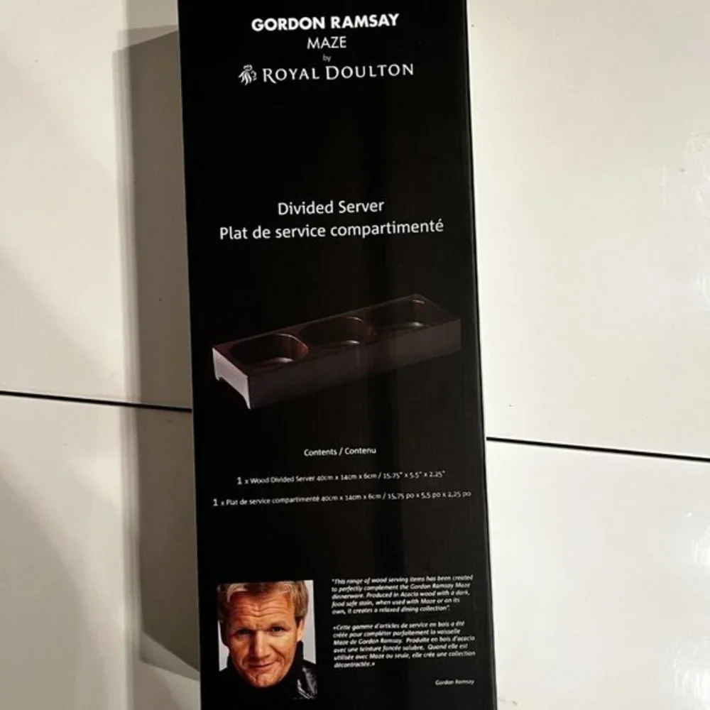 Wood Divided Server / Gordon Ramsay / Maze by Royal Doulton   (new in‎ box)